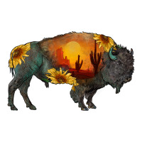 Sunflower Bison Premium Tee | Teevron
