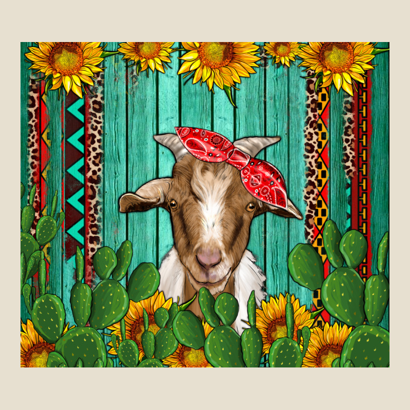 Goat With Sunflower And Cactus Urban Heavy Tee by Artiststas | Teevron