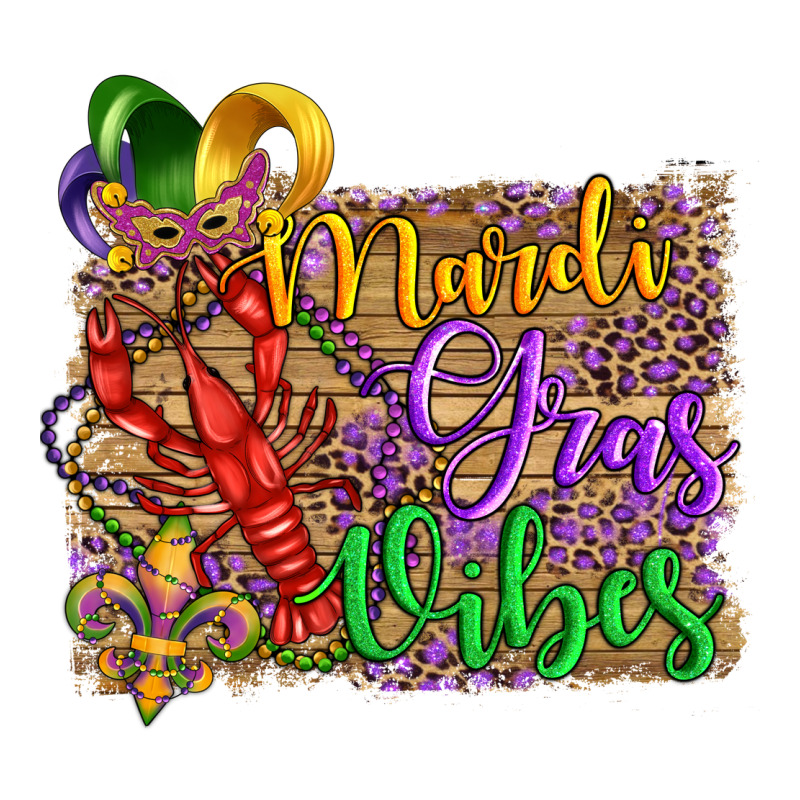 Mardi Gras Vibes Crawfish Mask And Fleur De Lis Urban Heavy Tee by Artiststas | Teevron