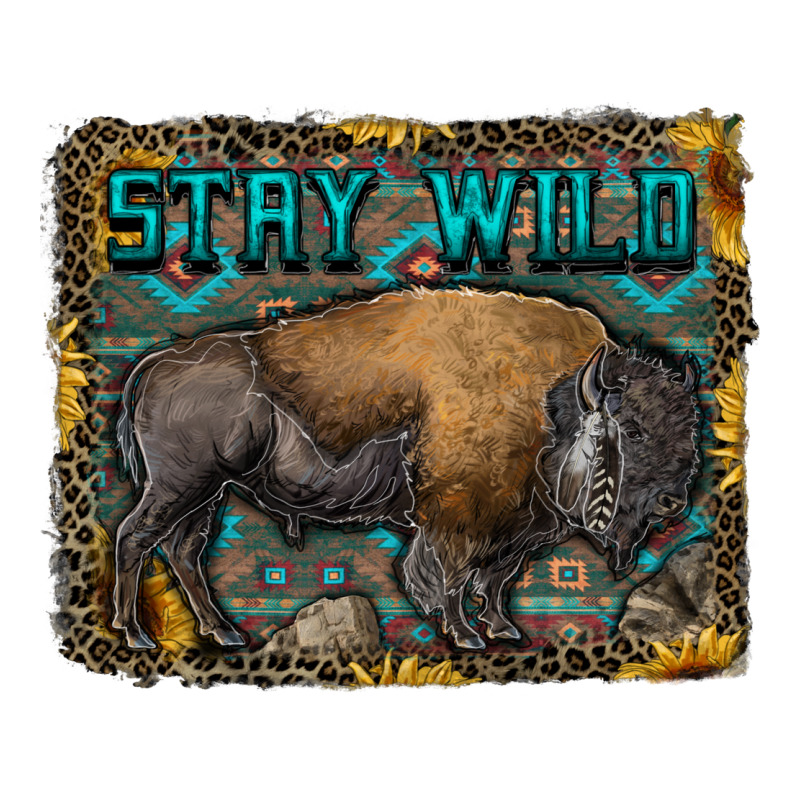 Stay Wild Aztec Bison Premium Tee by RanaPortraitStore | Teevron