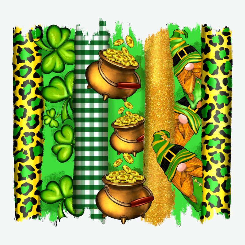 St Patricks Gnomes And Cloves With Leopard  Brushstrokes Urban Heavy Tee by Artiststas | Teevron