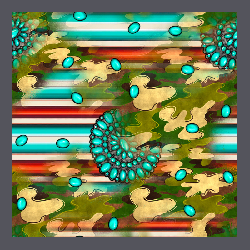 Camouflage Serape Gemstone Seamless Pattern Vintage Hoodie by BundleAndBundleShop | Teevron