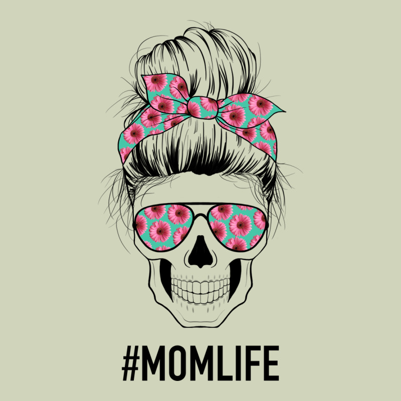 Pink Flower On Cyan Background Mom Skull Heavyweight Hoodie by Bettercallsaul | Teevron