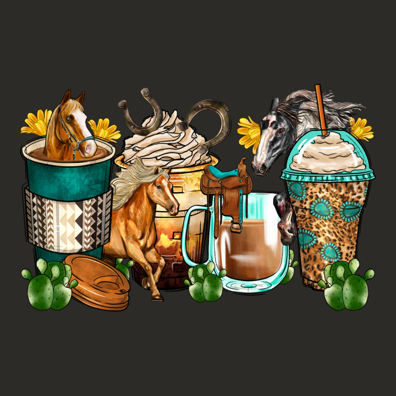 Horses Coffee Cups Heavy Core Tee by Zillion Design Studio | Teevron
