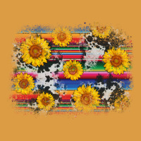 Serape Cowhide Sunflower Background Urban Heavy Tee | Teevron