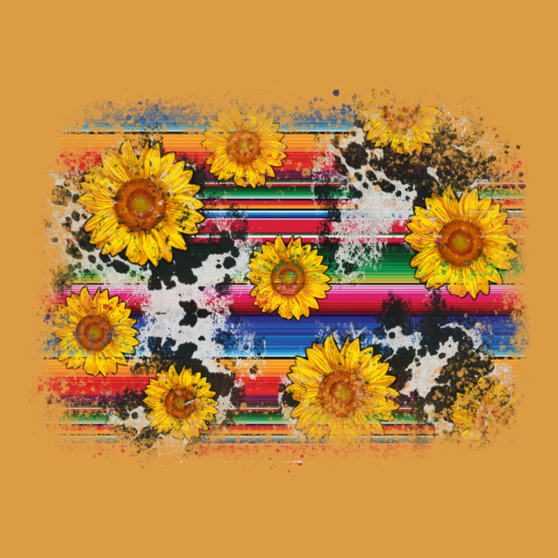 Serape Cowhide Sunflower Background Urban Heavy Tee by AdoDesignShop | Teevron