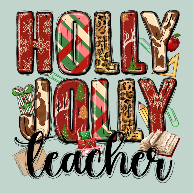 Holly Jolly Teacher Zipper Hoodie by MaliasSmallBusiness | Teevron