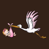 Stork With Baby Girl Heavy Core Tee | Teevron