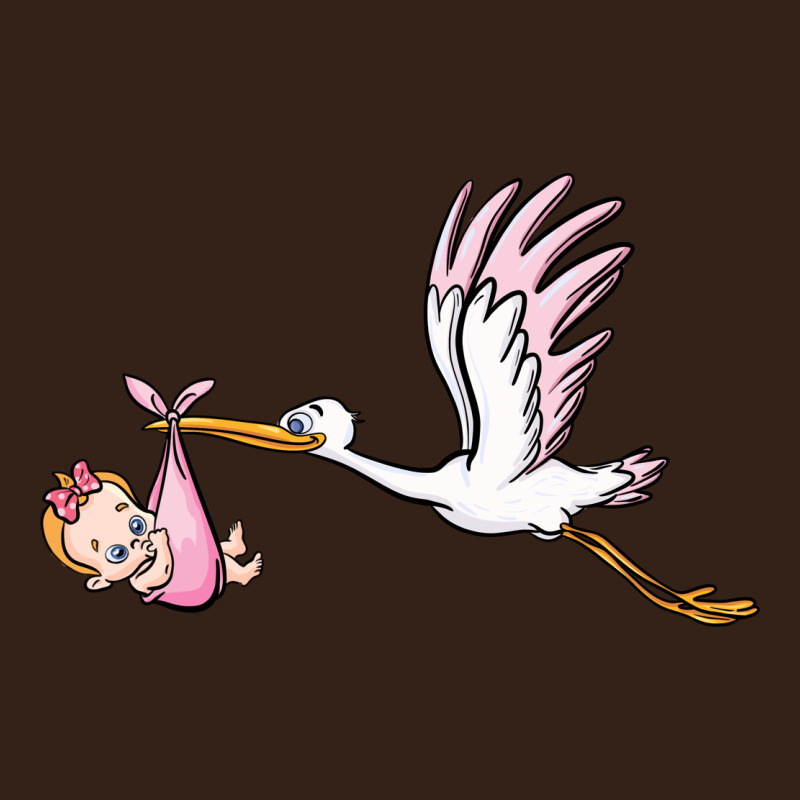 Stork With Baby Girl Heavy Core Tee by BarkalooDesign | Teevron