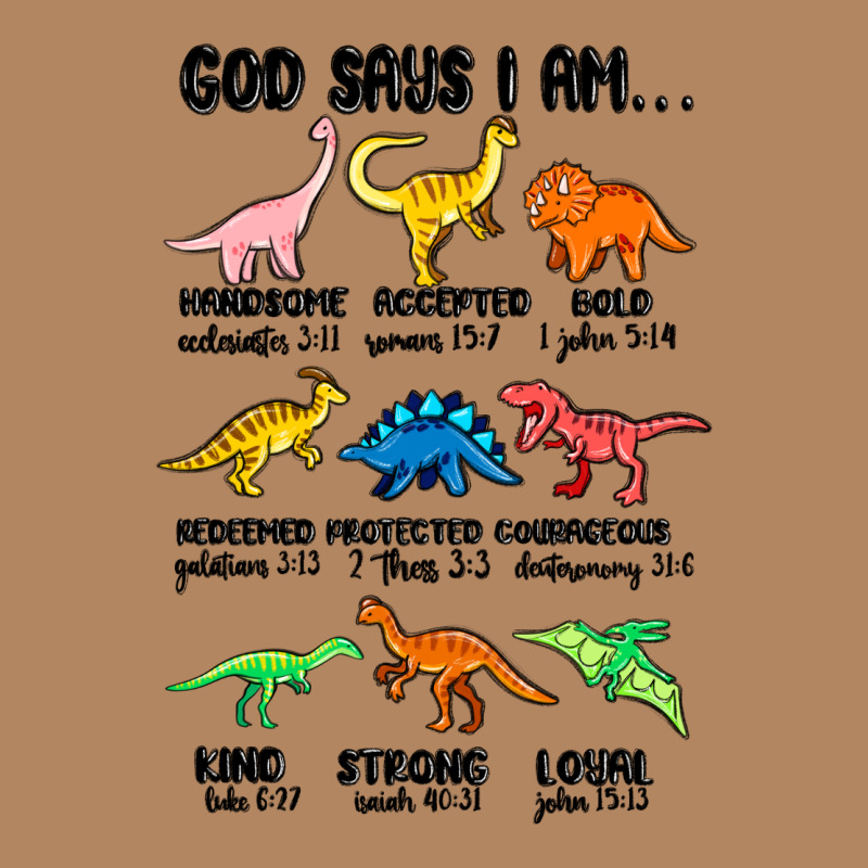 God Says I Am Dinosaurs Handsome Long Sleeve Tee by MaliasSmallBusiness | Teevron