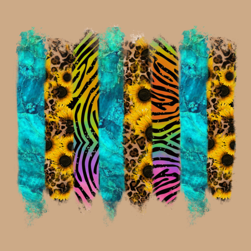 Turquoise Leopard Sunflowers Colorful Vintage Hoodie by RanaPortraitStore | Teevron