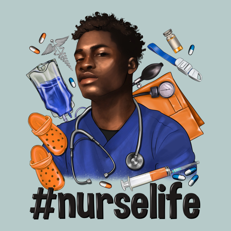 Afro Man Nurse Life Heavy Core Tee by texasbilliewilder | Teevron