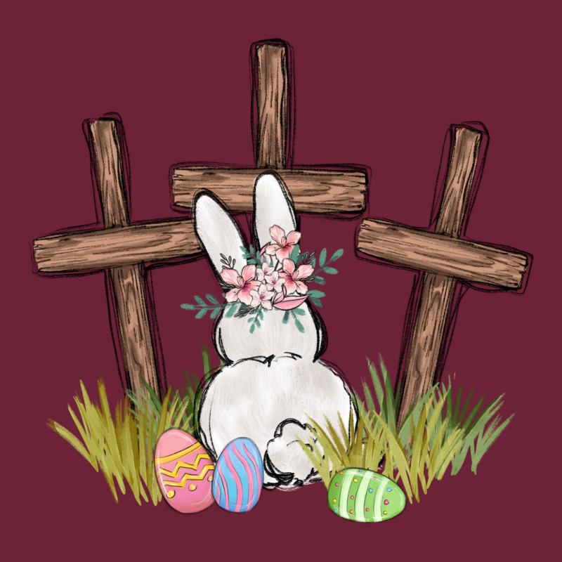 Floral Watercolor Easter Bunny Cross Long Sleeve Tee by MaliasSmallBusiness | Teevron