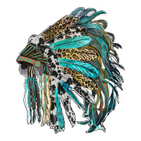indian feather headdress with western  patterns | Teevron