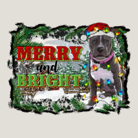 Merry And Bright Pitbull With Farm Heavy Core Tee | Teevron