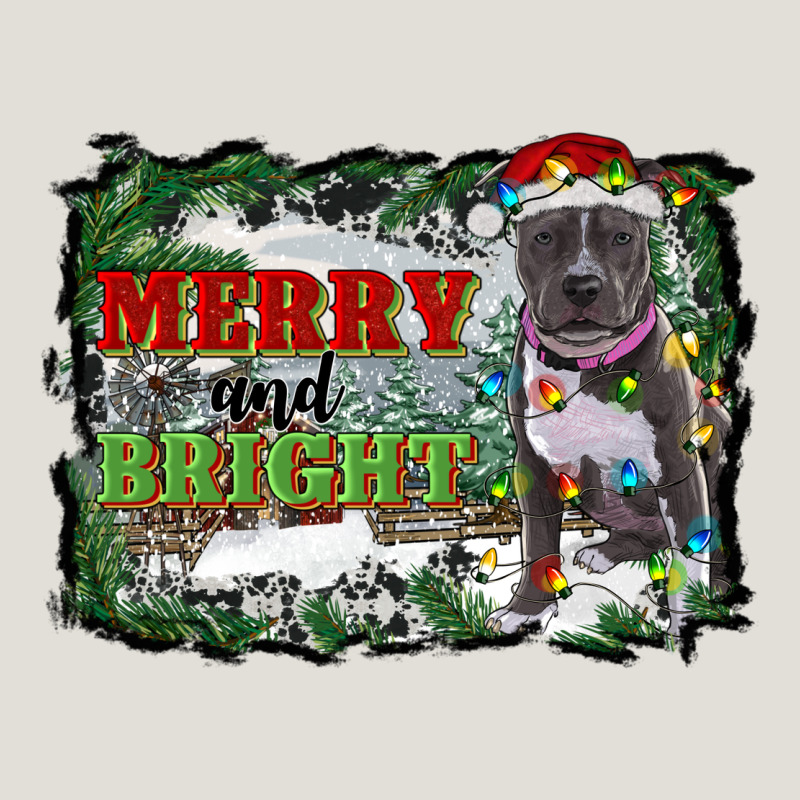 Merry And Bright Pitbull With Farm Heavy Core Tee by RanaPortraitStore | Teevron