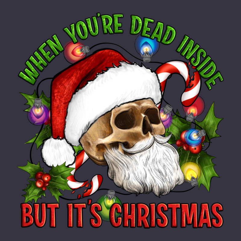 When You're Dead Inside But It's Christmas Hippie Skeleton Santa Vintage Hoodie by Artiststas | Teevron