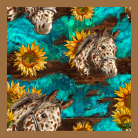 Appaloosa Horses And Sunflowers Seamless Pattern Vintage Tee | Teevron