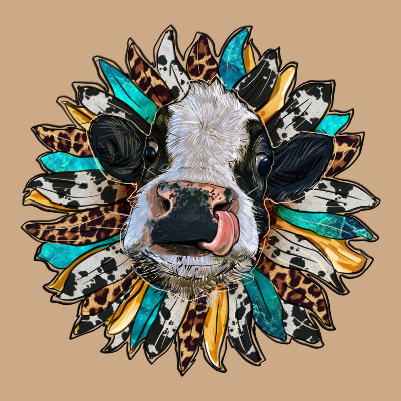 Baby Cow With Sunflower Vintage Hoodie by RanaPortraitStore | Teevron
