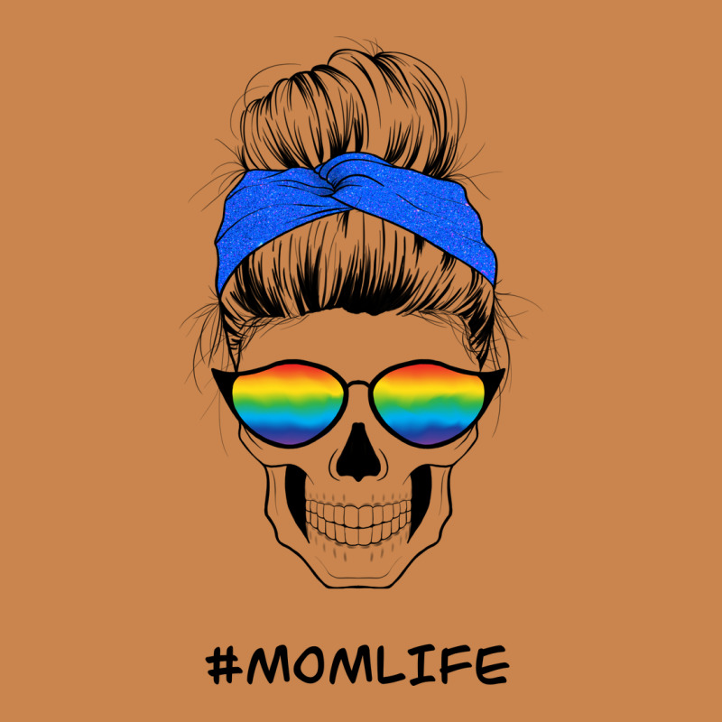 Blue Glitter Rainbow Mom Skull Heavyweight Hoodie by Bettercallsaul | Teevron