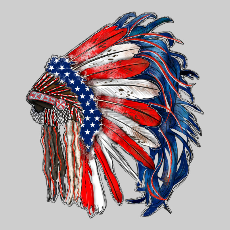 American Flag Indian Headdress Premium Tee by RanaPortraitStore | Teevron