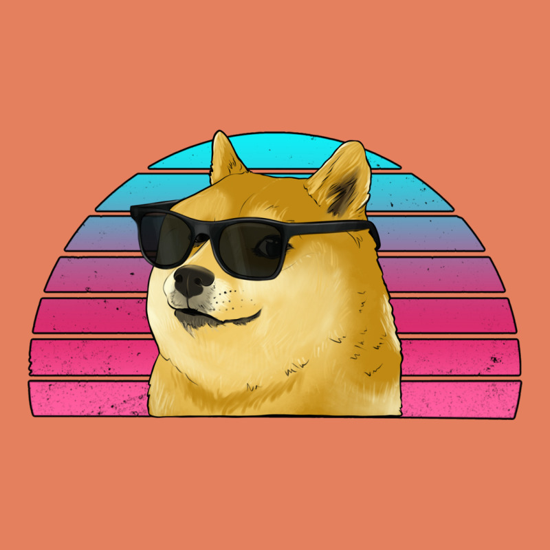 Doge Coin Bitcoin Hodl Retro Sunset Classic Tee by Jasminsmagicworld | Teevron