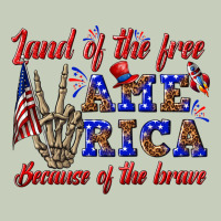 Land Of The Free America Because Of The Brave Ladies Tee | Teevron
