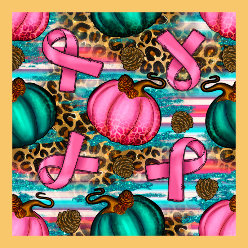 Breast Cancer Awareness With Pumpkins Seamless Pattern Vintage Hoodie by BundleAndBundleShop | Teevron