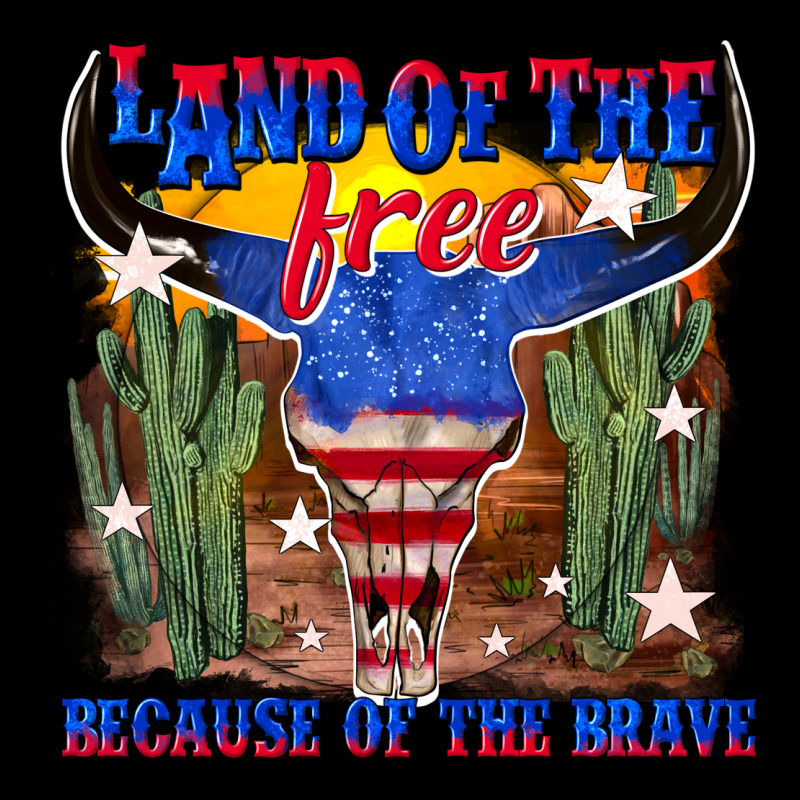 Land Of The Free Because Of The Brave Ladies Tee by texasbilliewilder | Teevron