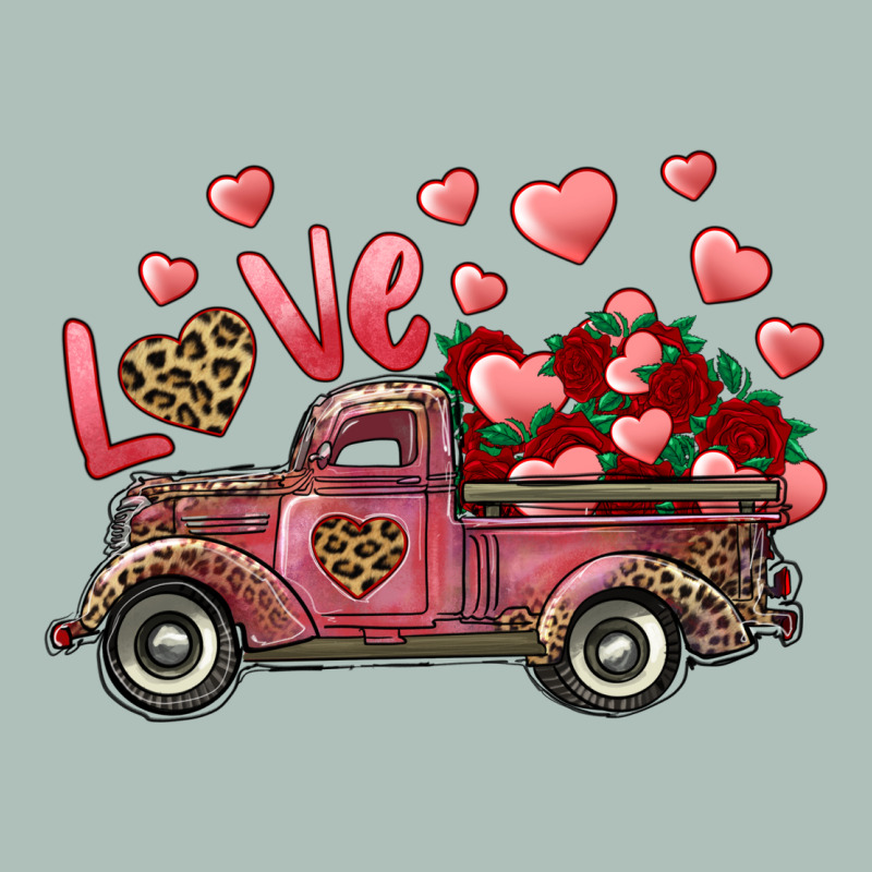 Love Truck With Roses And Leopard Heavyweight Hoodie by RanaPortraitStore | Teevron