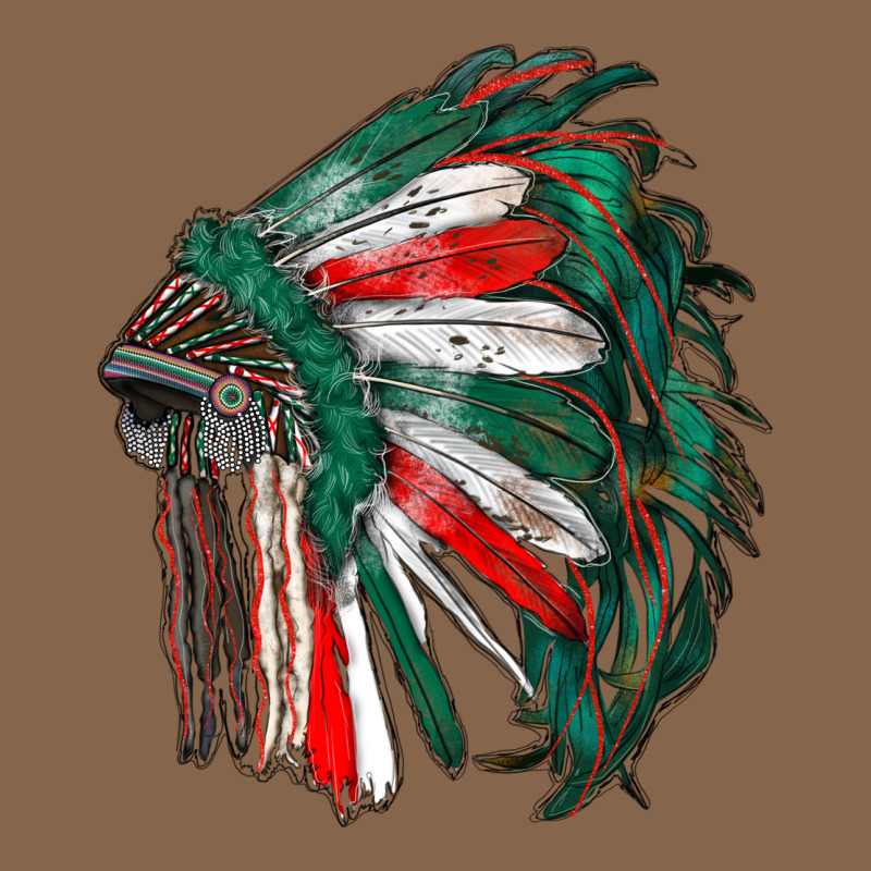 Mexican Flag Indian Headdress Premium Tee by RanaPortraitStore | Teevron