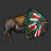 mexican bison with indian headdress | Teevron