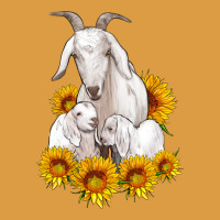 Goat Family With Sunflowers Urban Heavy Tee | Teevron