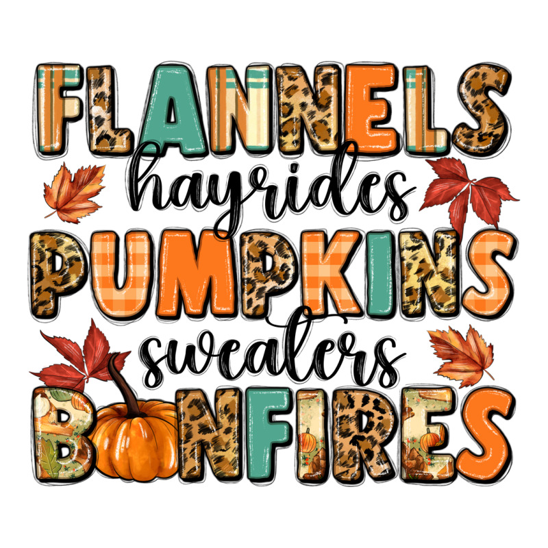 Flannels Hayrides Pumpkinsbonfires Zipper Hoodie by MaliasSmallBusiness | Teevron