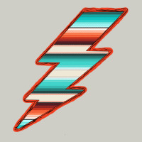 Teal And Orange Serape Lightning Heavyweight Hoodie | Teevron