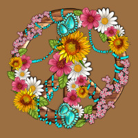 Floral Peace Sign With Gemstone Vintage Tee | Teevron
