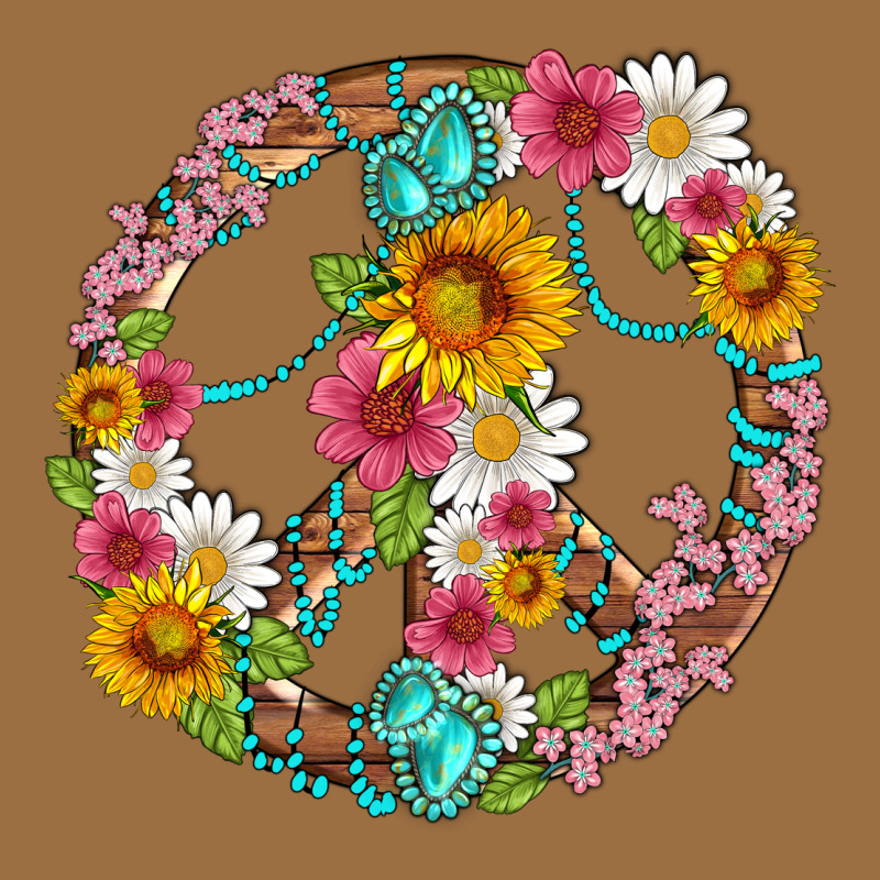 Floral Peace Sign With Gemstone Vintage Tee by Artiststas | Teevron