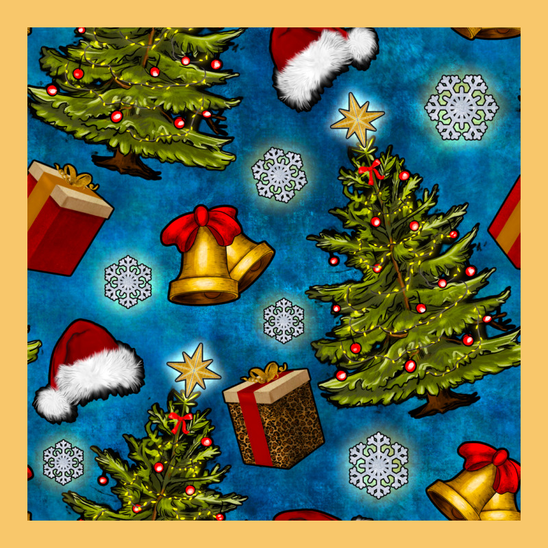 Christmas Trees And Bells Seamless Pattern Vintage Hoodie by BundleAndBundleShop | Teevron