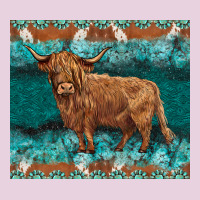Turquoises Gemstones Cowhide Highland Cow Classic Tee | Teevron