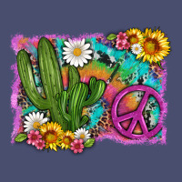 Cactus Peace Sign Flowers And Tie Dye Vintage Tee | Teevron