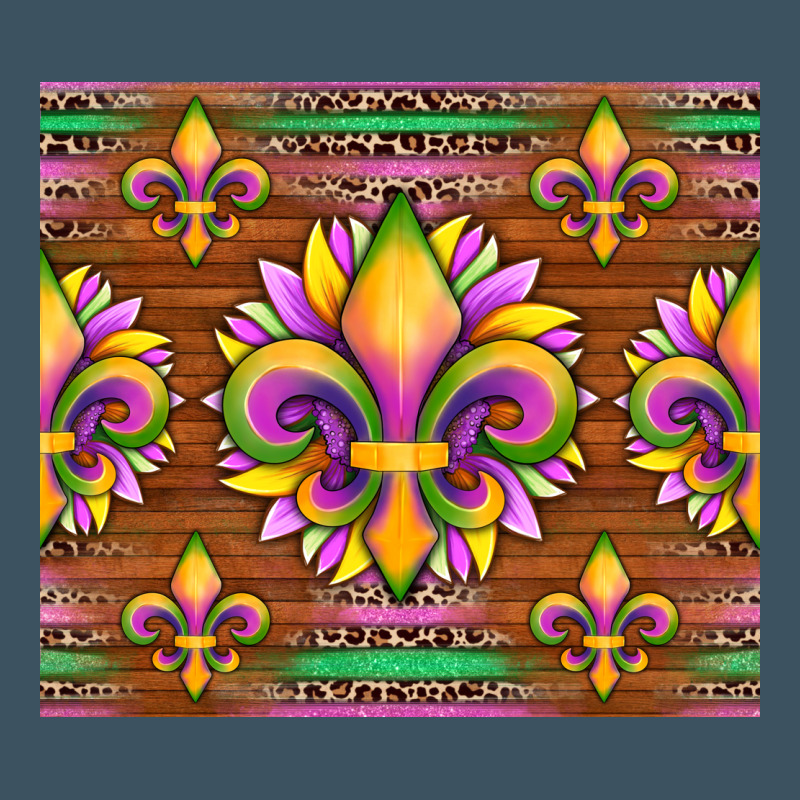 Mardi Gras Sunflowers Fleur, De Lis Glitter Leopard Background Urban Heavy Tee by Artiststas | Teevron