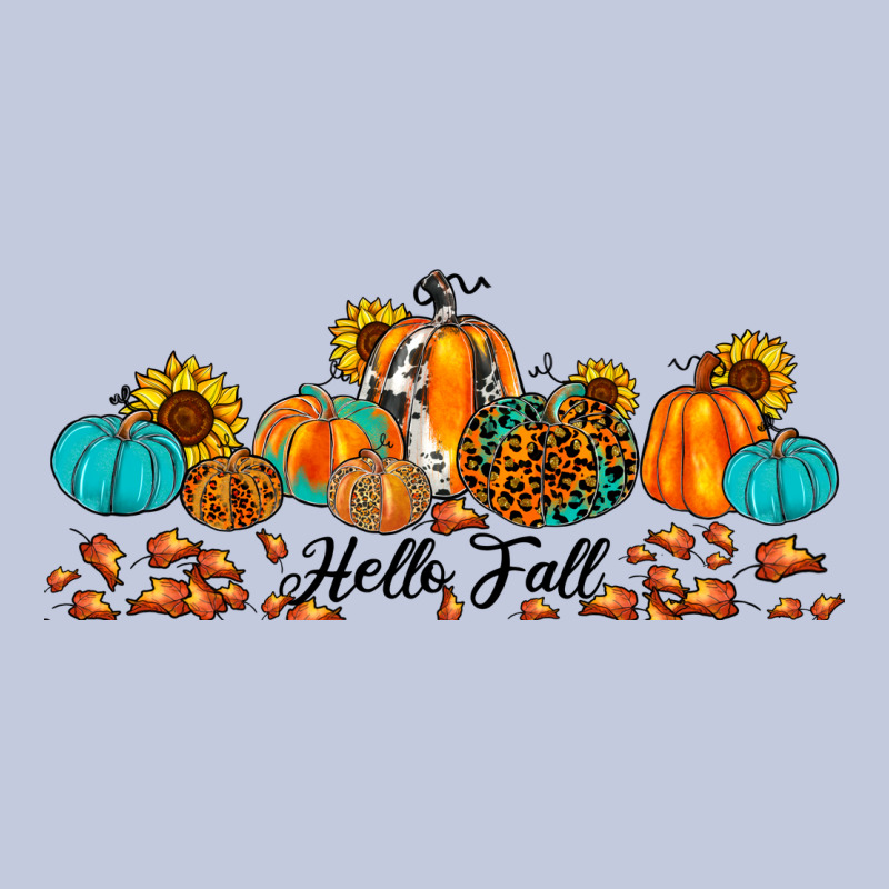 Hello Fall Pumpkin Sunflower Long Sleeve Tee by JahusDesignShop | Teevron