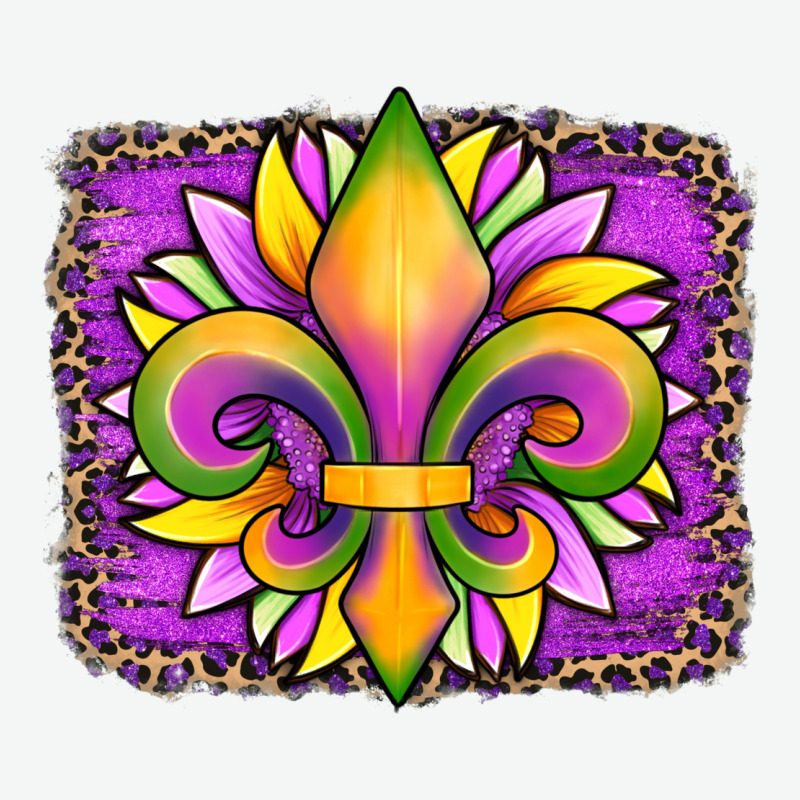 Mardi Gras Fleur De Lis Sunflower Leopard Urban Heavy Tee by Artiststas | Teevron