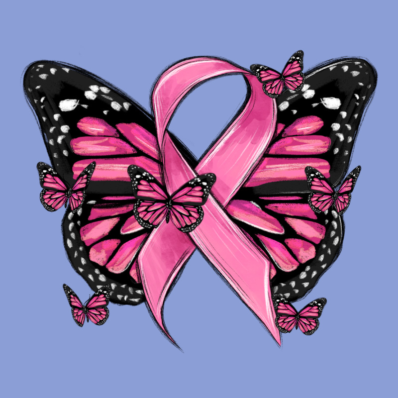 Breast Cancer Ribbon  Butterfly Long Sleeve Tee by MaliasSmallBusiness | Teevron