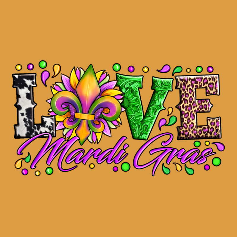 Love Mardi Gras Fleur De Lis Sunflower Leopard And Beads Urban Heavy Tee by Artiststas | Teevron