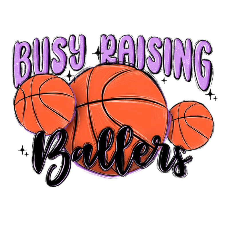 Busy Raising Ballers Long Sleeve Tee by MaliasSmallBusiness | Teevron