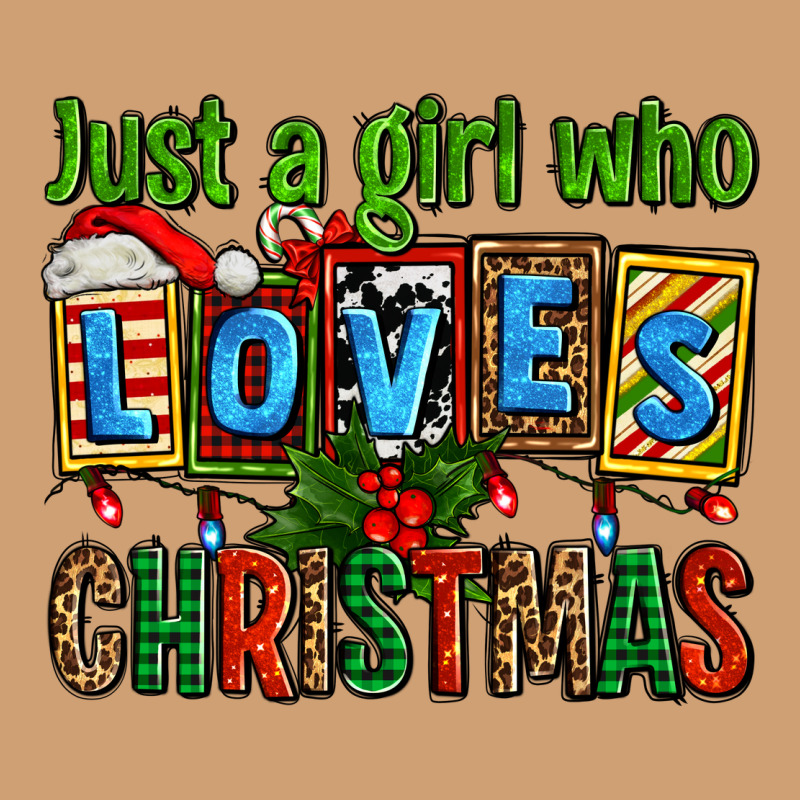 Just A Girl Who Loves Christmas Vintage Tee by AdoDesignShop | Teevron