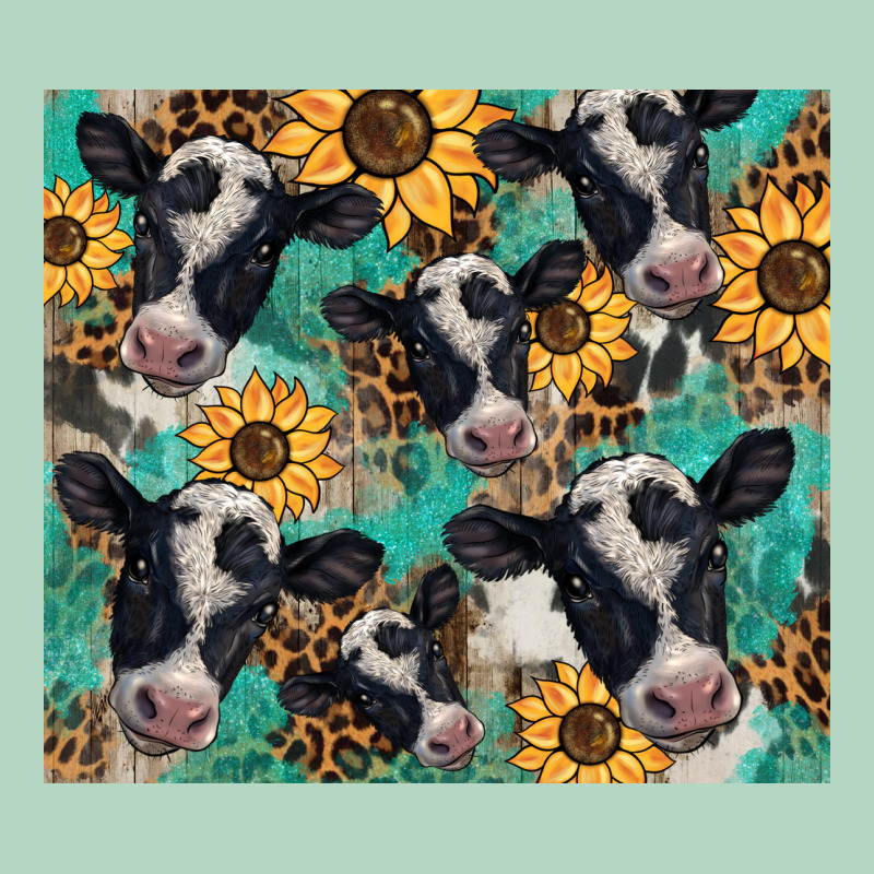 Western Leopard Sunflower Black And White  Cow Classic Tee by BarkalooDesign | Teevron
