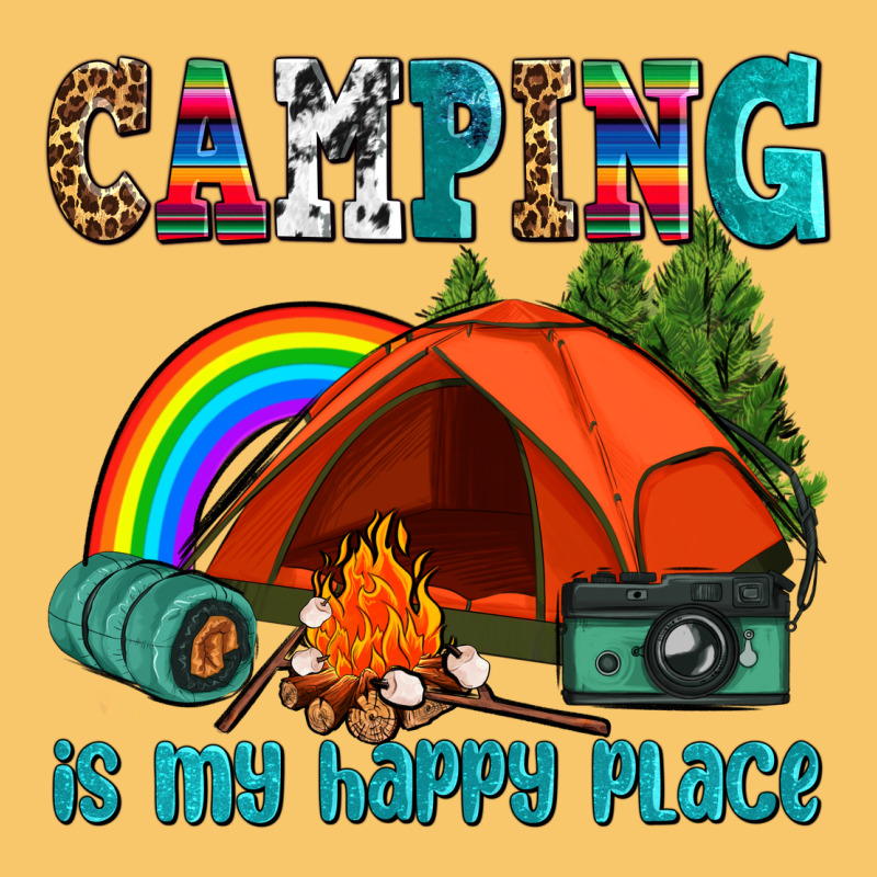 Camping Is My Happy  Place Vintage Hoodie by AdoDesignShop | Teevron