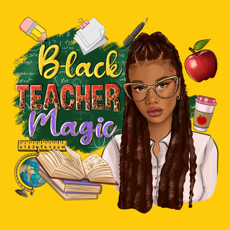 Black Teacher Magic With Afro Premium Hoodie by NancyCooperArtShop | Teevron